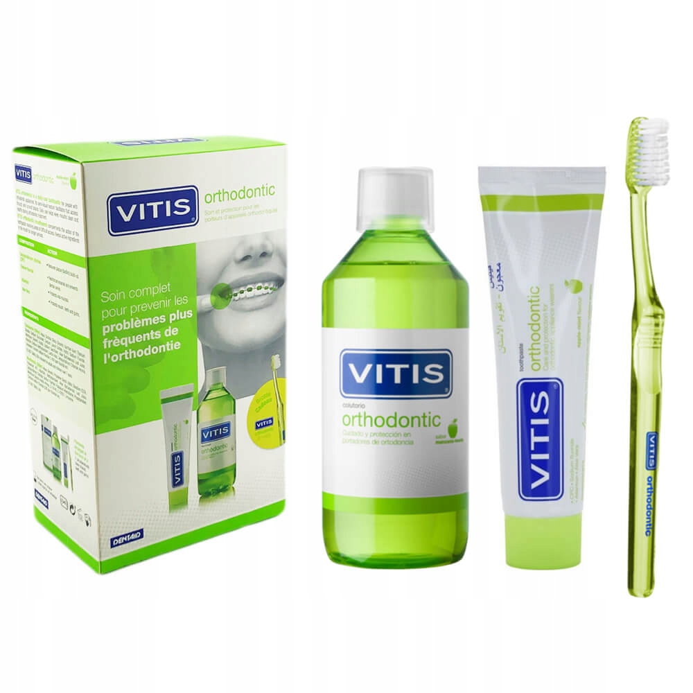

Zestaw Vitis Orthodontic Płyn Pasta Szczoteczka
