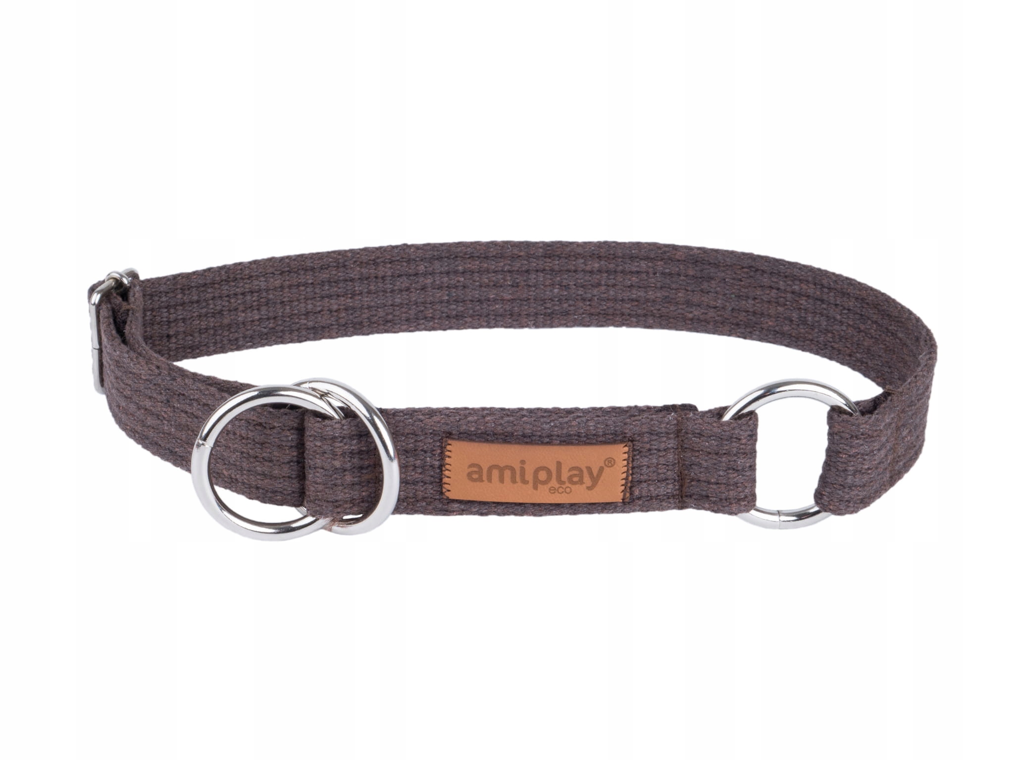 

Obroża półzaciskowa Amiplay Cotton XXL brązowa
