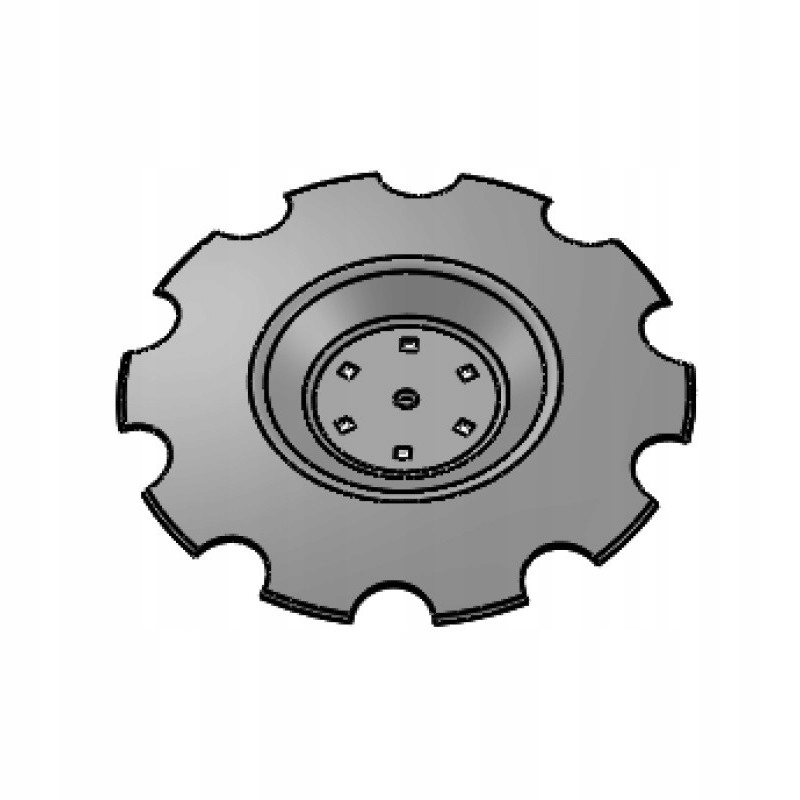 Talíř pro talířový agregát, prohnutý Typ P, 510 mm, 6 otw 6x122x13