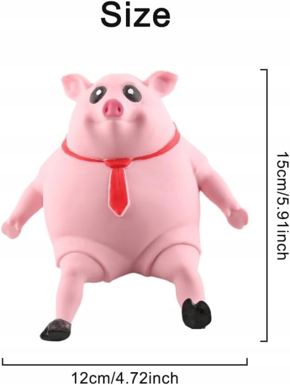 ANTYSTRESOWA ZABAWKA ŚWINKA RÓŻOWA SENSORYCZNA 2 SZTUKI Marka bez marki