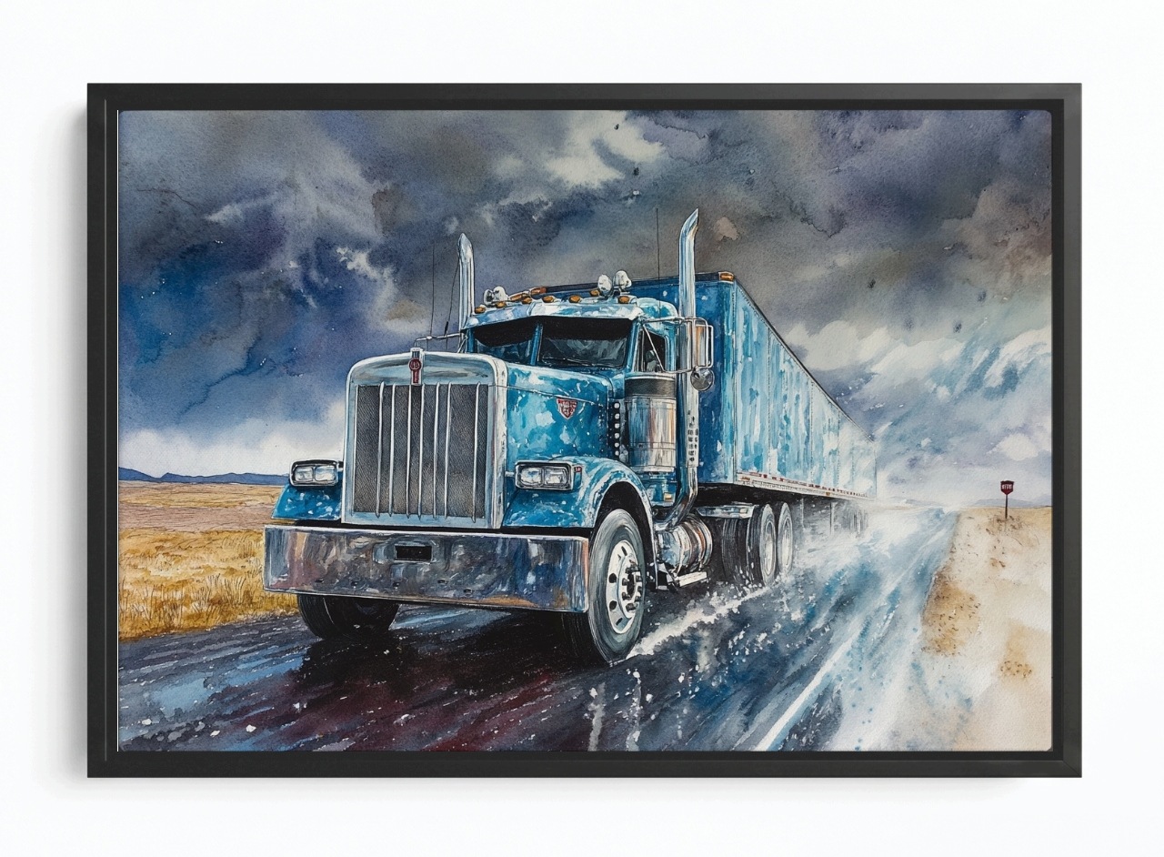Obraz Rám Americký Box Americký Truck Kenworth Kamion Cesta Usa 60x40