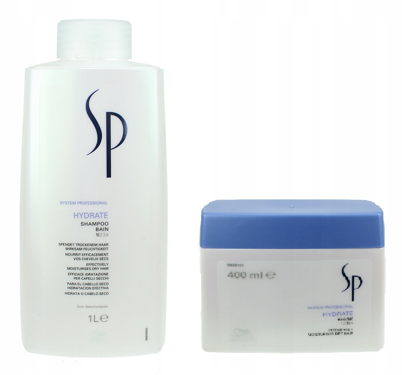 Wella Sp Hydrate Szampon 1000ML Maska 400ML-Zdjęcie-0
