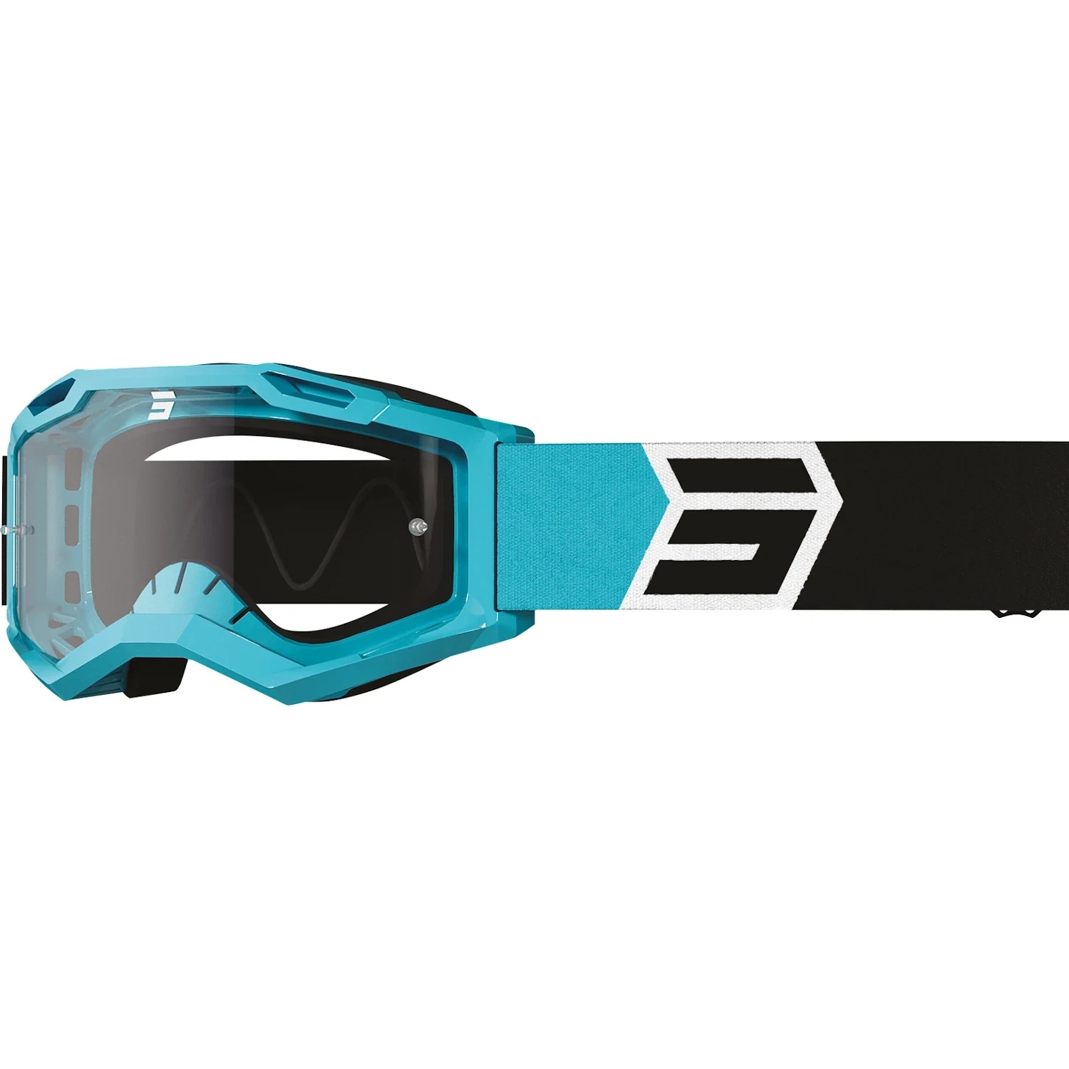 Motokrosové Brýle Enduro Offroad Shotracing Assault 2.0 Solar Tyrkysová Lesklá