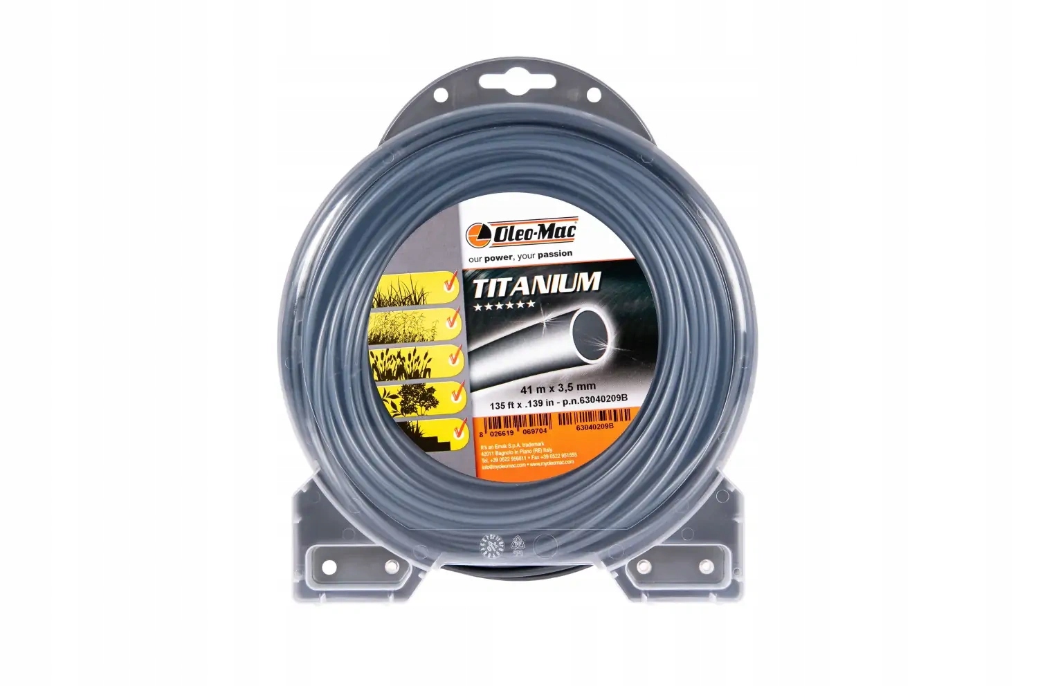 Oleo-Mac žací struna Titanium 3,5 mm 41 m kulatá 63040209B