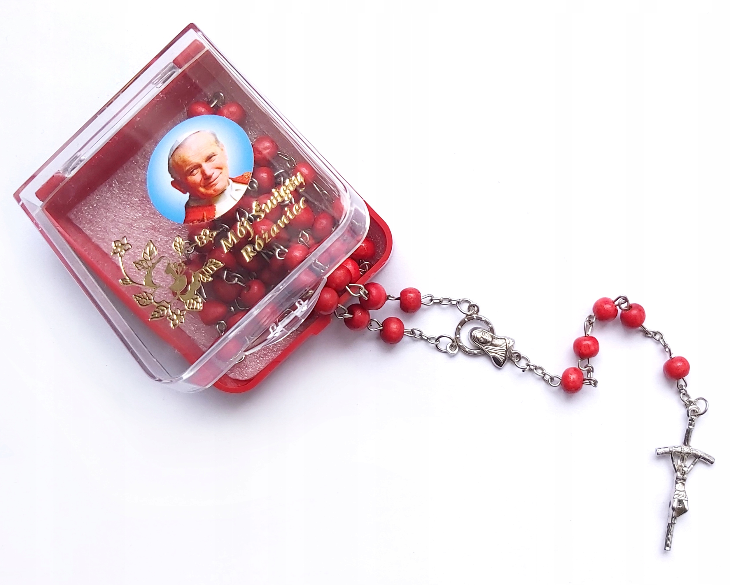 

Różaniec Pachnący Zapachowy w pudełku Jan Paweł II