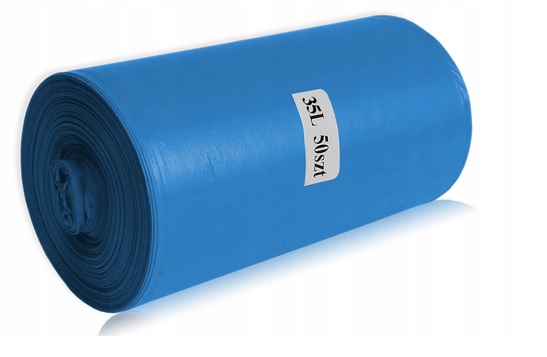 

Worki na Śmieci 35L 50szt. Niebieskie Ldpe Mocne