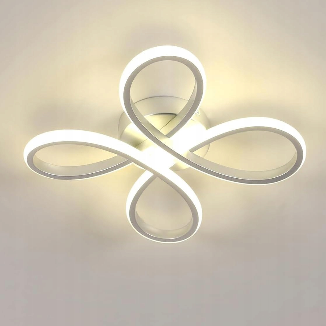 Lampa Sufitowa Plafon Led Zyrandol Biały Nowoczesny 30W 4500K