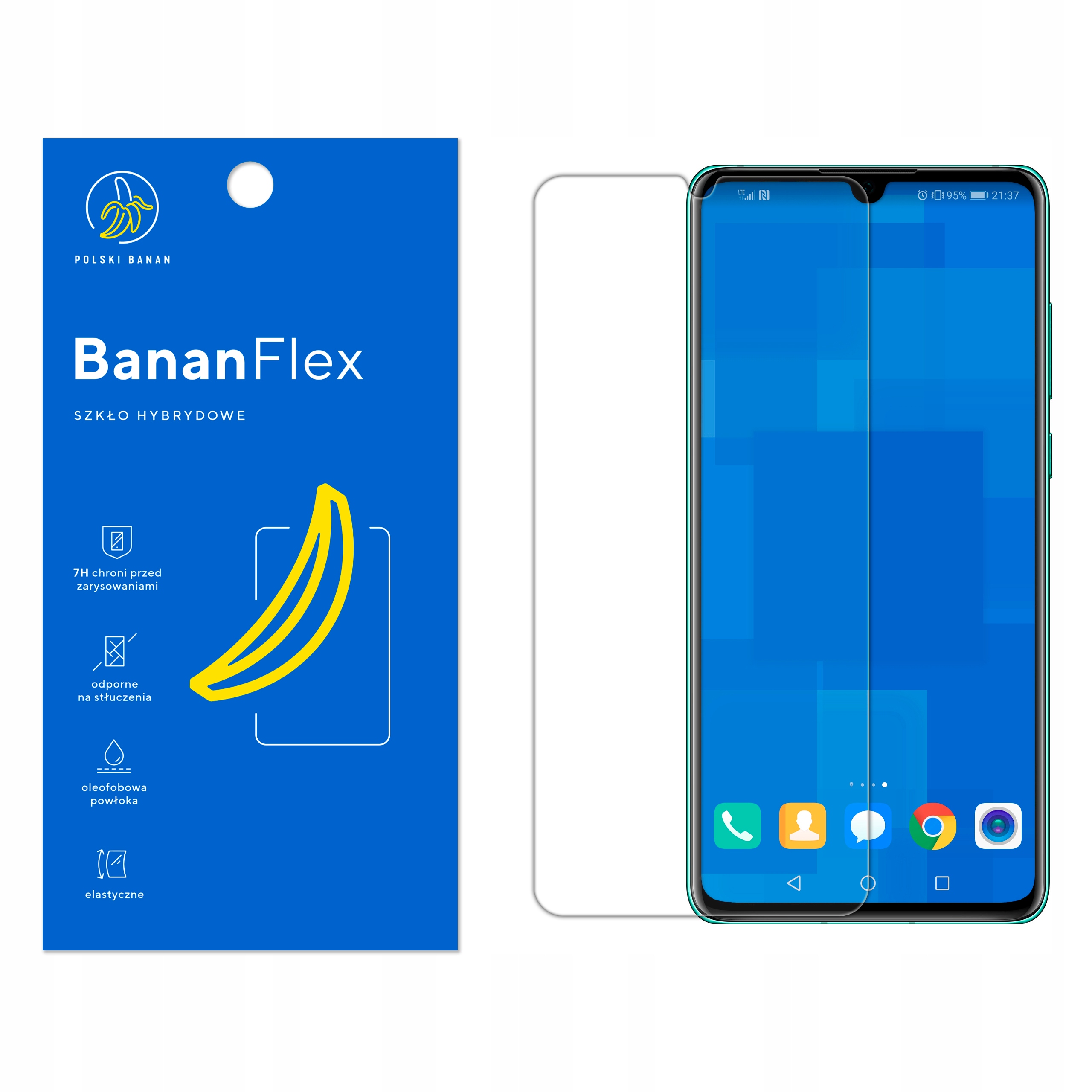 

Szkło Hybrydowe Polski Banan 7H do Huawei P30