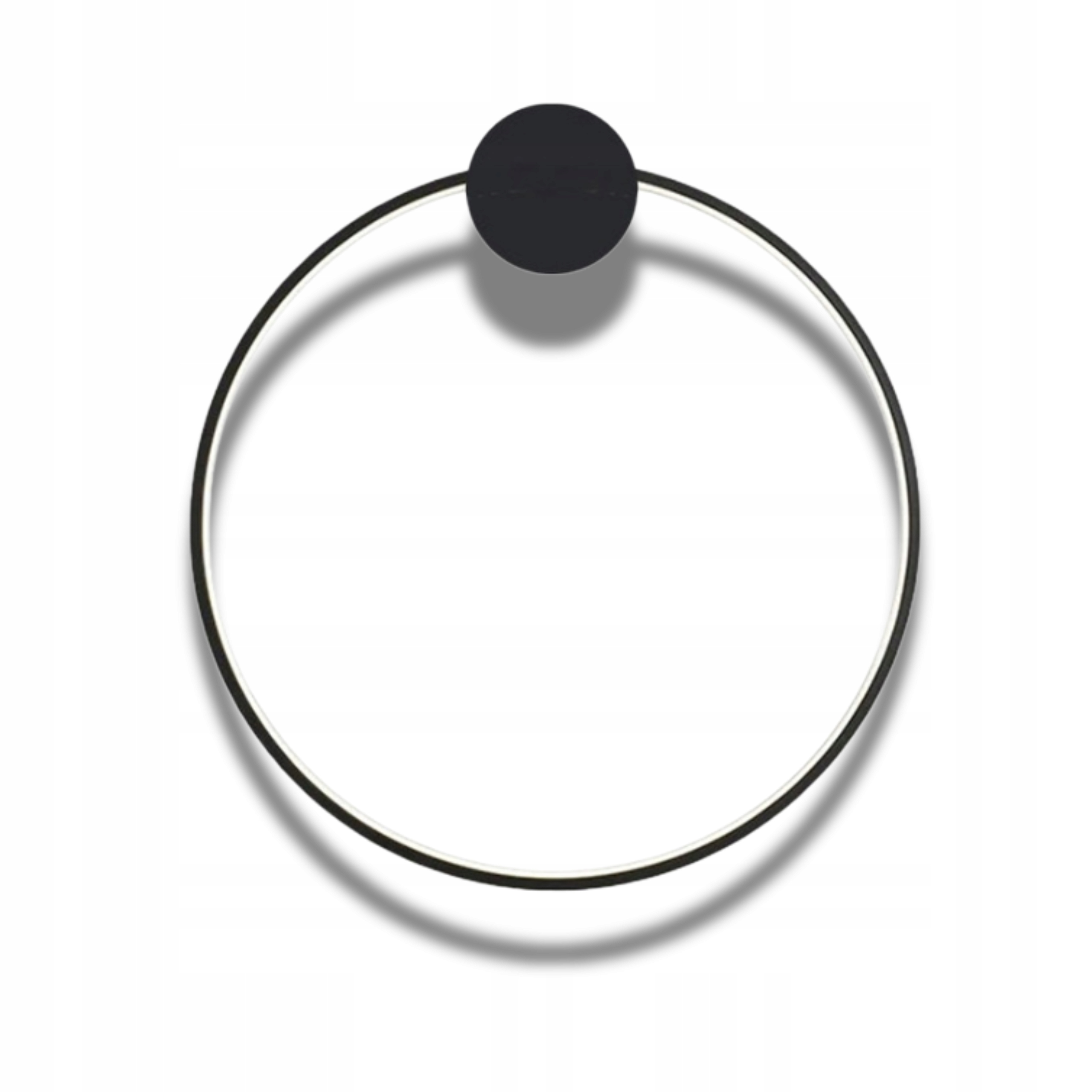 Nástenná Lampa Nástenná Led Ring Kruh 40 CM Čierna