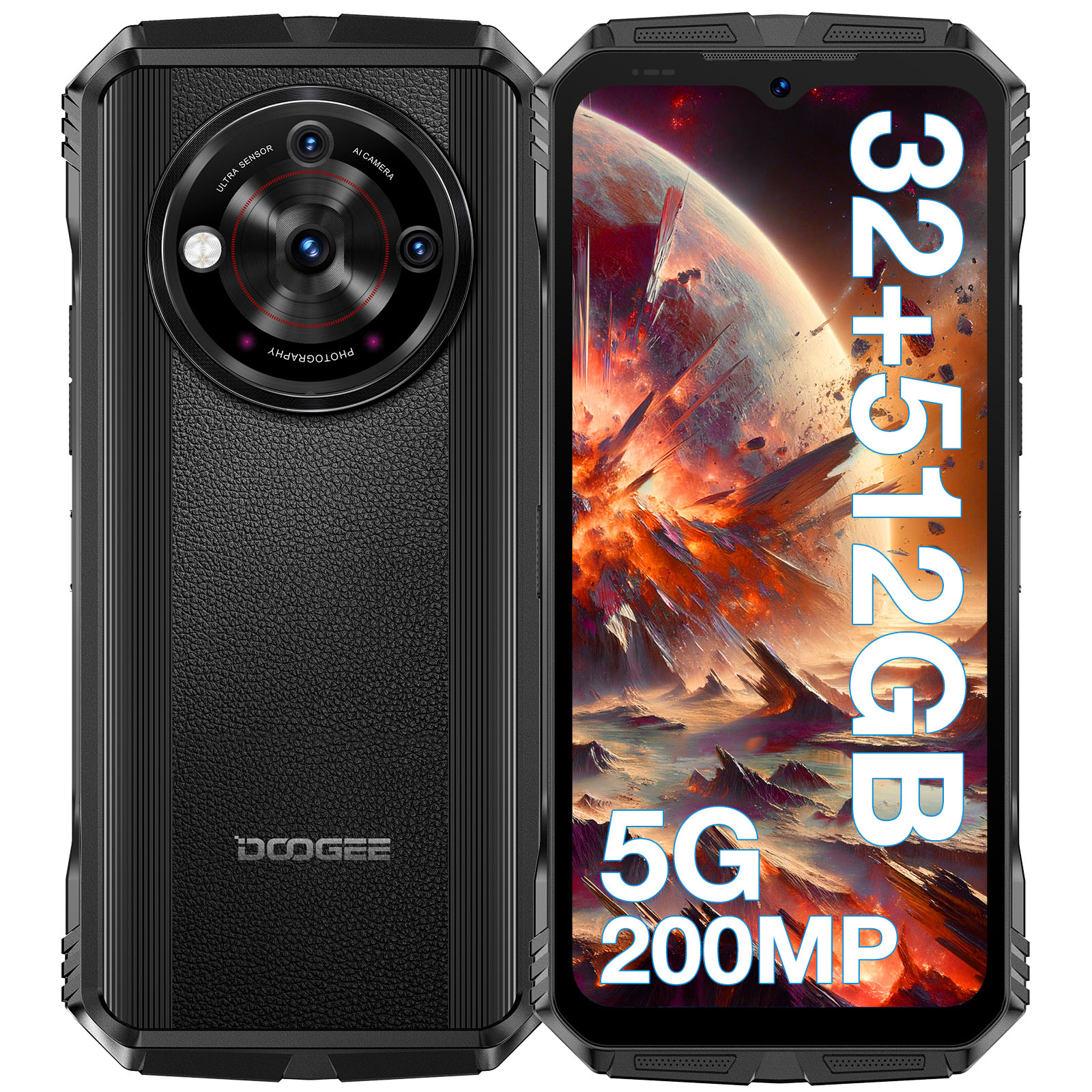 Smartfón Pancierový DooGee V30 Pro 12 Gb 512 Gb 5G čierny Vodotesný