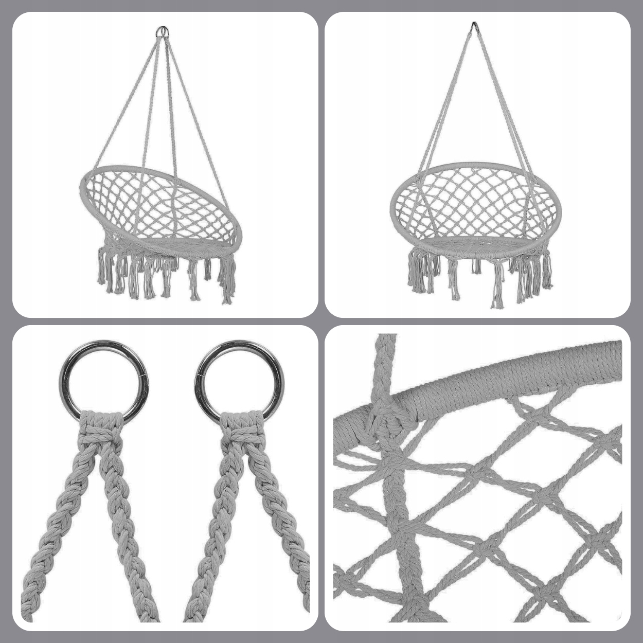 KRZESŁO BRAZYLIJSKIE FOTEL WISZĄCY DO OGRODU TARASU KOKON SIEDZISKO RATTAN Kod producenta DY-A003