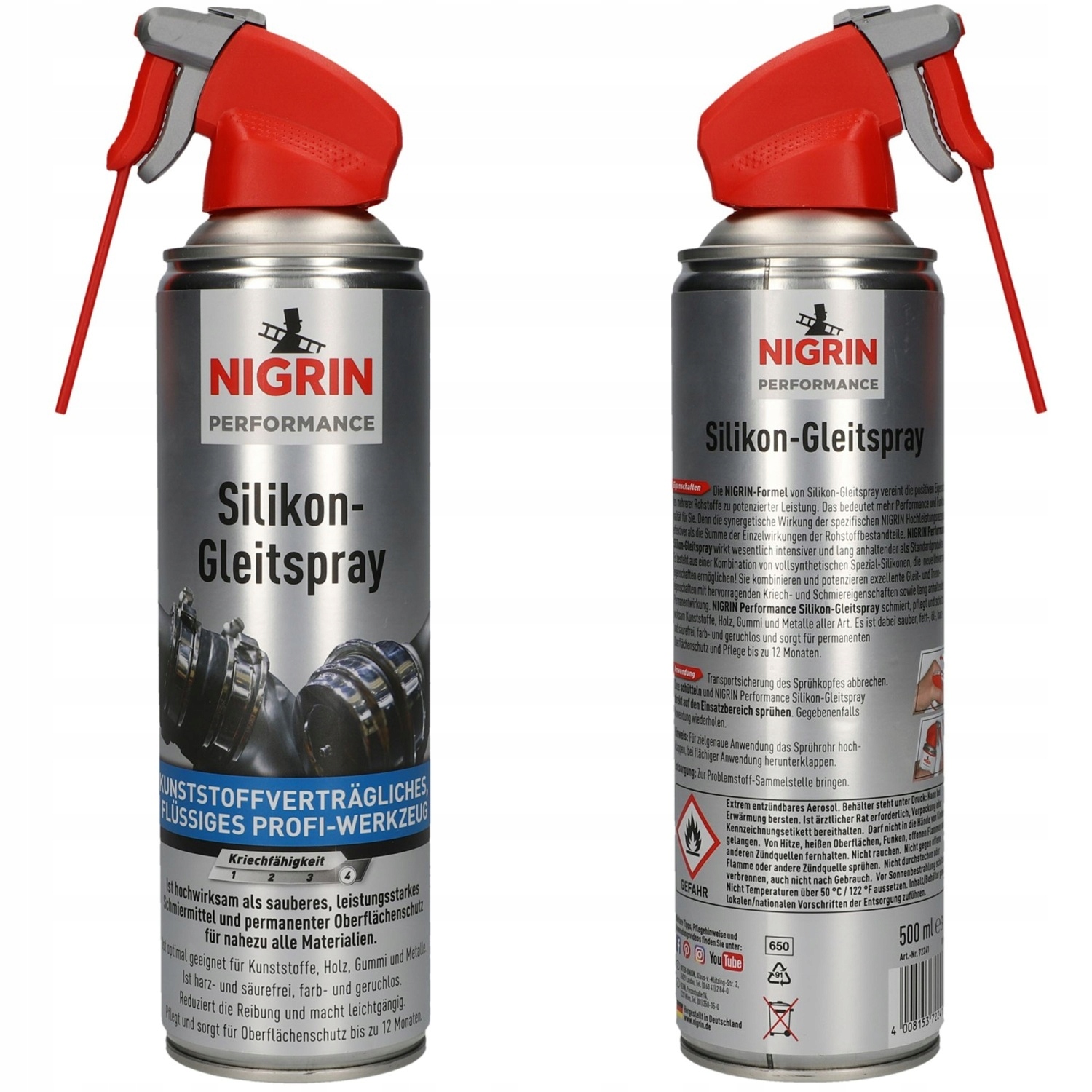 Nigrin Smar Silikonowy Uniwersalny Silikon w Sprayu Penetrujący 500 ml