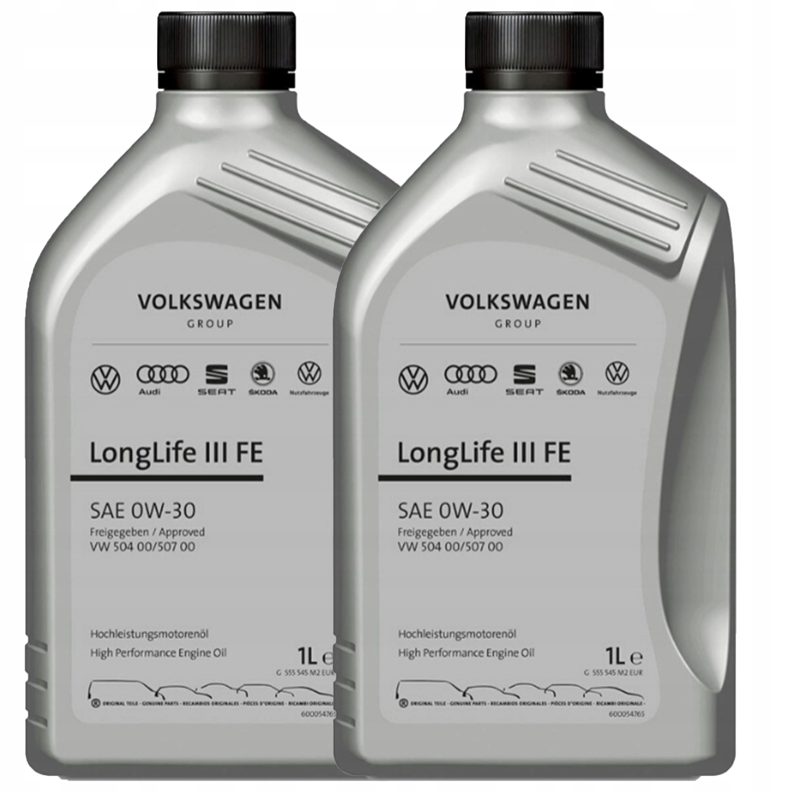 2X Olej Vw Vag Longlife III Fe 0W30 1L 504.00/507.00