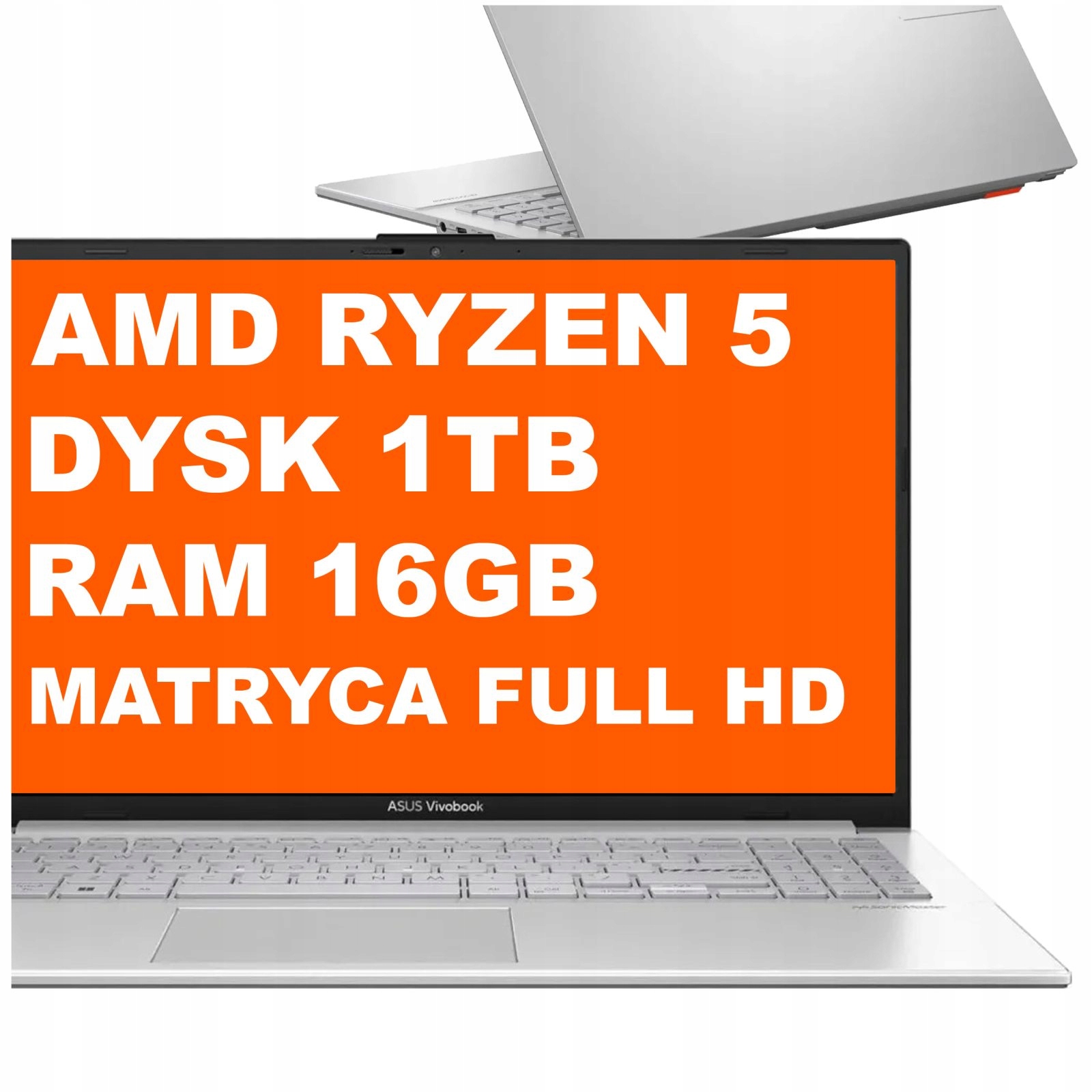 Laptop Asus Vivobook Go 15 E1504FA Ryzen 5 16GB 1TB Radeon Win 11 Srebrny