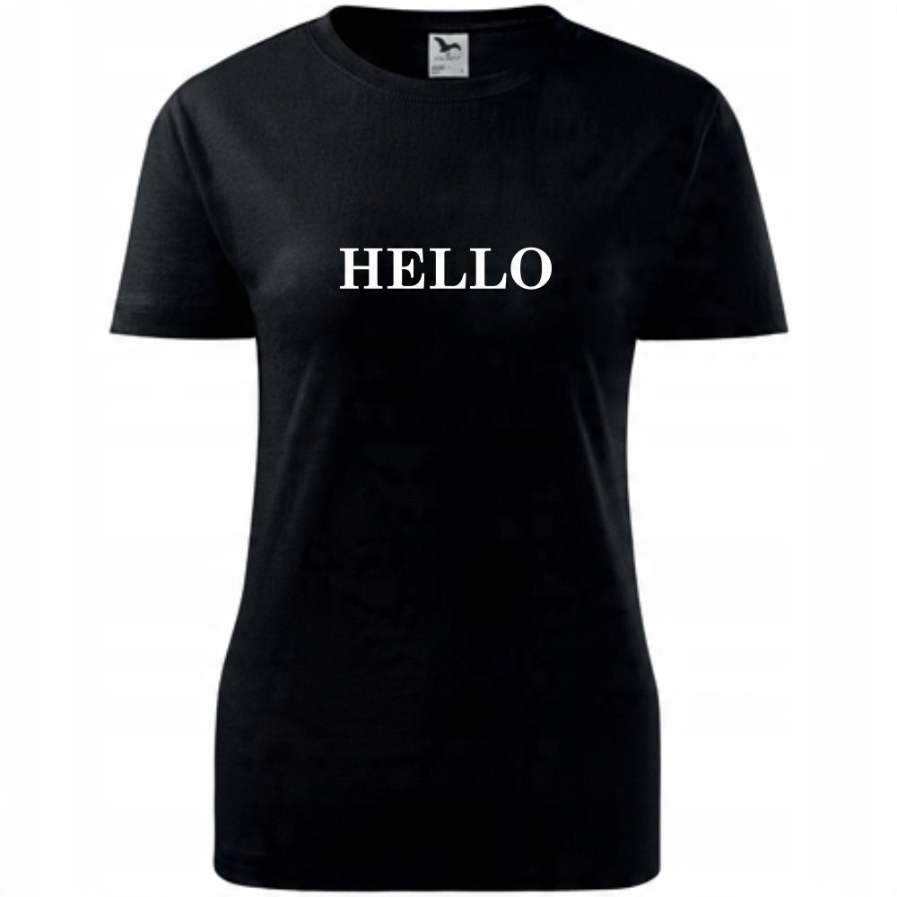 

Fajna Koszulka Z Nadrukiem Dla Niej Hello T-shirt