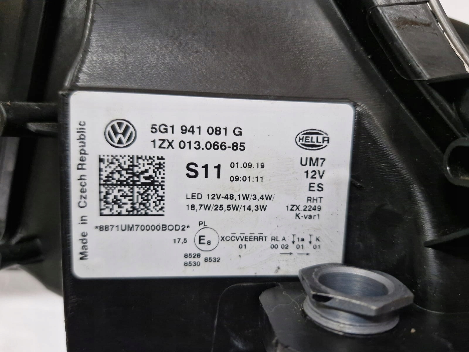 light left VW GOLF VII LIFT R Full Led black