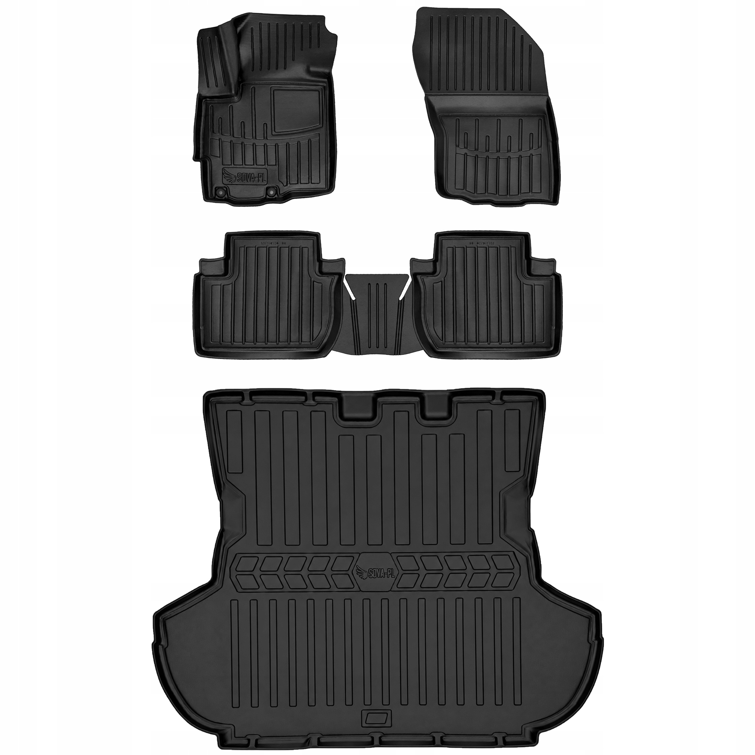 Dywaniki gumowe 3D Citroen C-Crosser (2007-2013) bez subwoofera +Mata