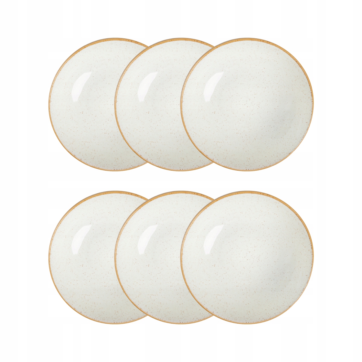 Sada 6 x hlubokých talířů Morita 21 cm krémová Homla