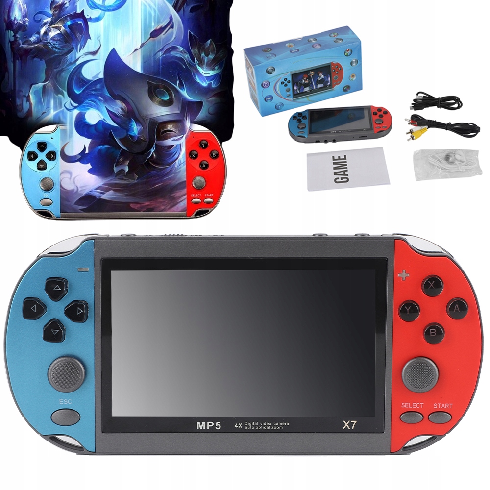 Konsola Do Gier 4.3" 8G Pamięci 2000+ Klasycznych Gier Przenośna
