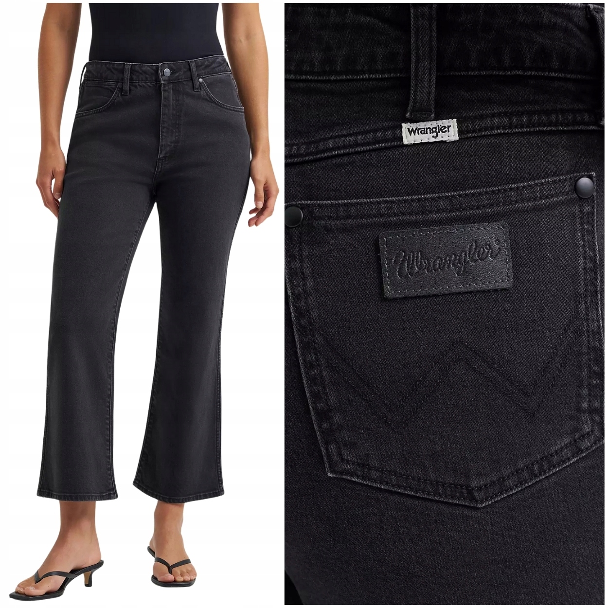 Wrangler Kick Flare cropped dámské džínové kalhoty zvony 7/8 W28 L30