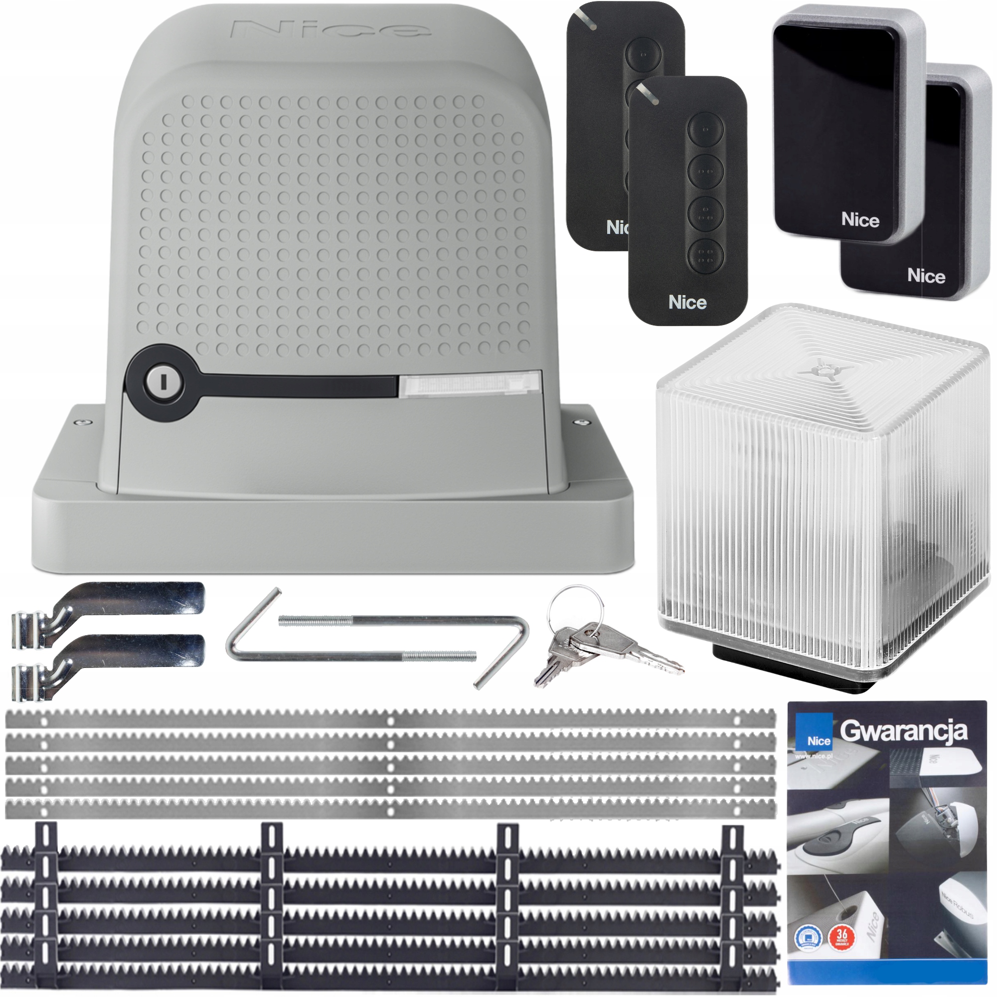 Set Pre Brány Nice Robus 600 2xPILOT Lampa