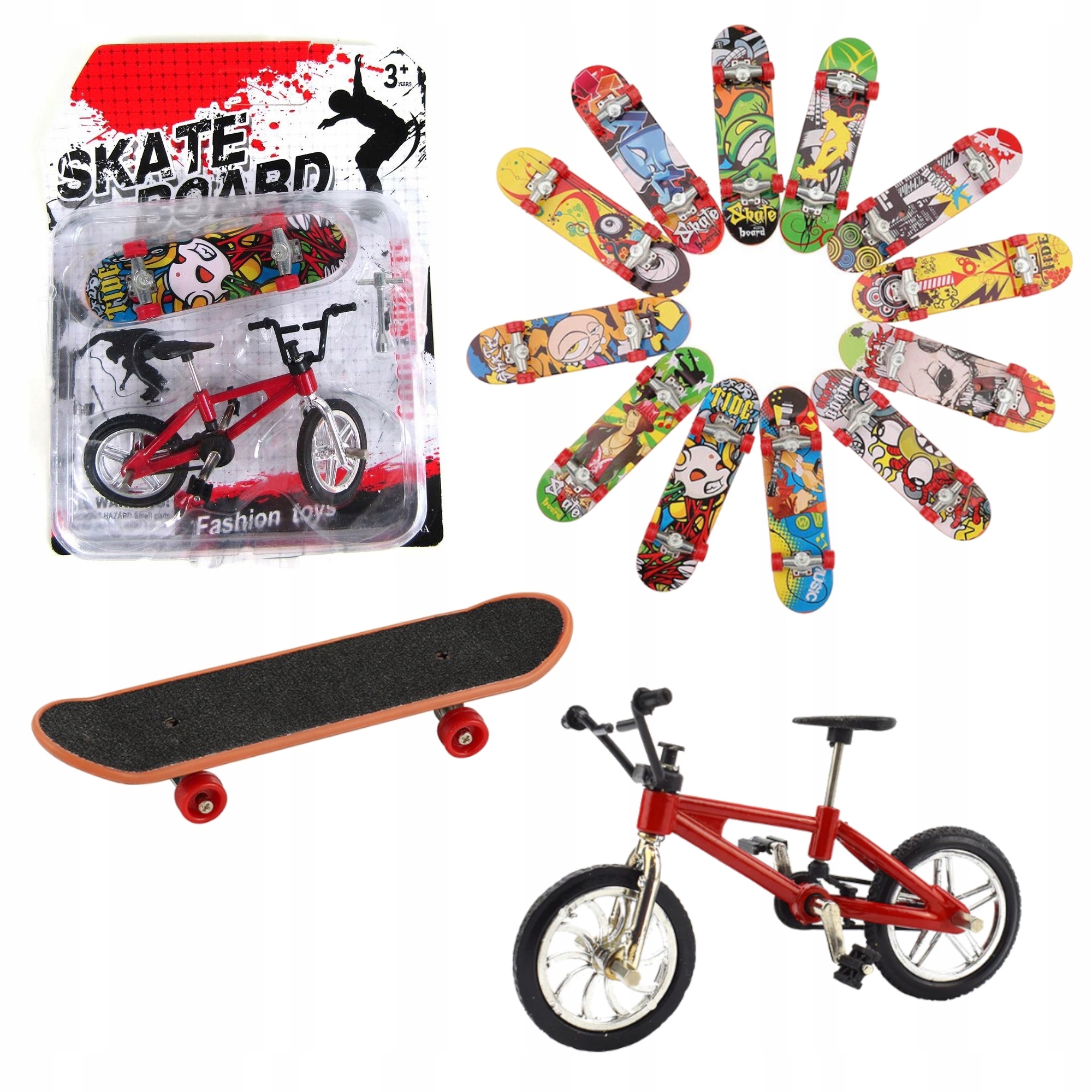 

Zestaw 2w1 fingerboard fingerbike Bmx fiszka deska