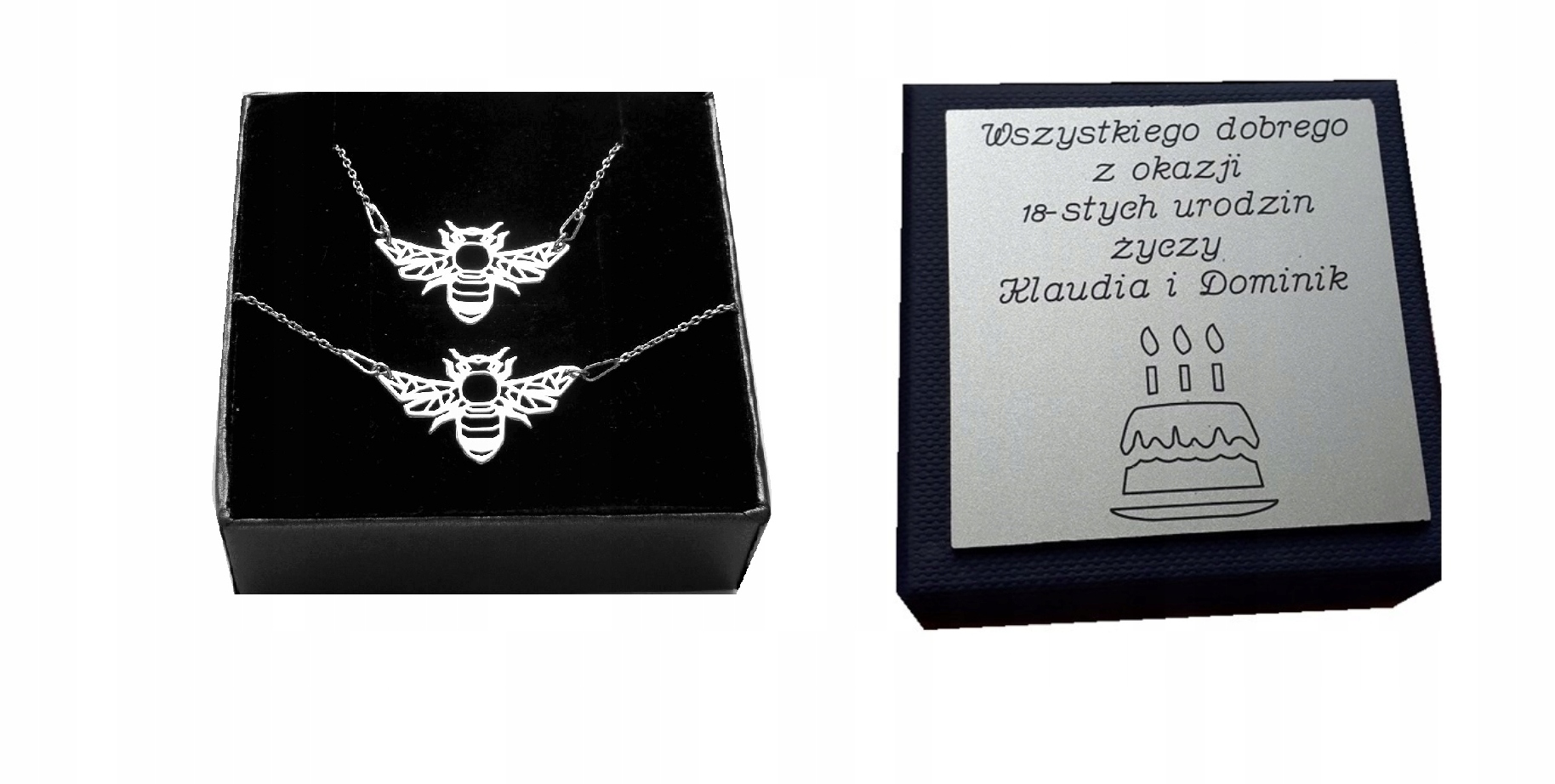 

Komplet pszczółka Origami srebro 925 Grawer