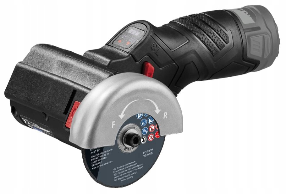 Szlifierka kątowa akumulatorowa Ø76mm 12V bezszczotkowa Ppwsa 12 Parkside