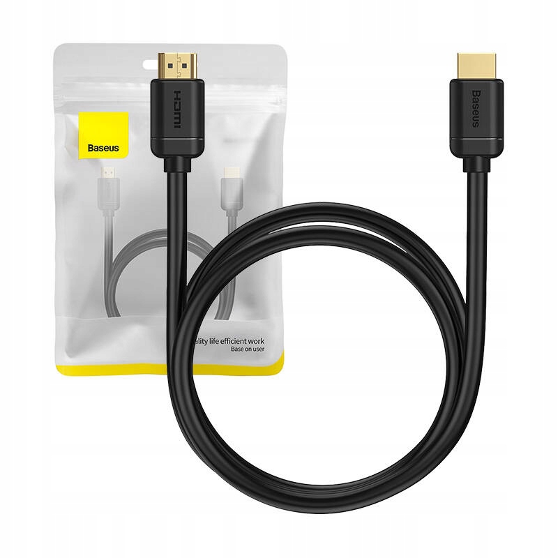 BASEUS KABEL PRZEWÓD VIDEO HDMI DO HDMI 2.0 FULL HD HDR UHD 4K 60HZ 0.75M