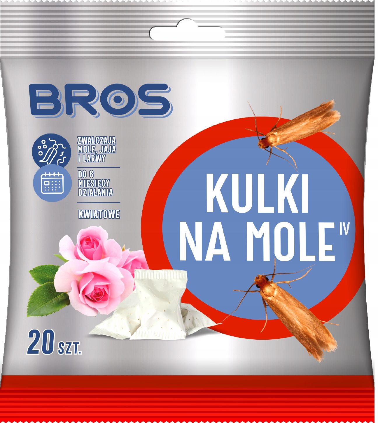 

Bros- Kulki na mole o zapachu kwiatowów 120g