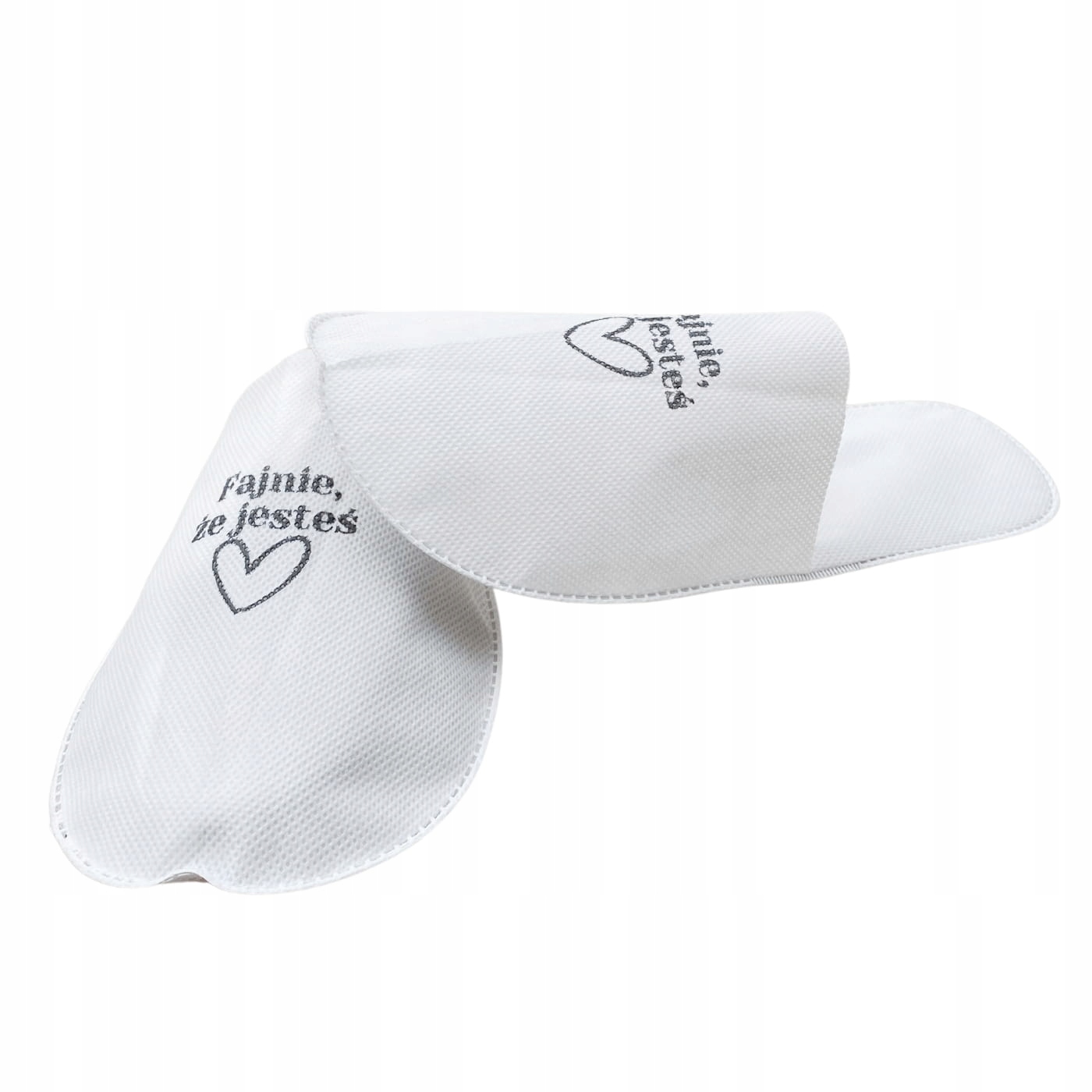 Papuče „Fajn, že jsi“ Univerzální bílé 25 párů Qms Line Gold