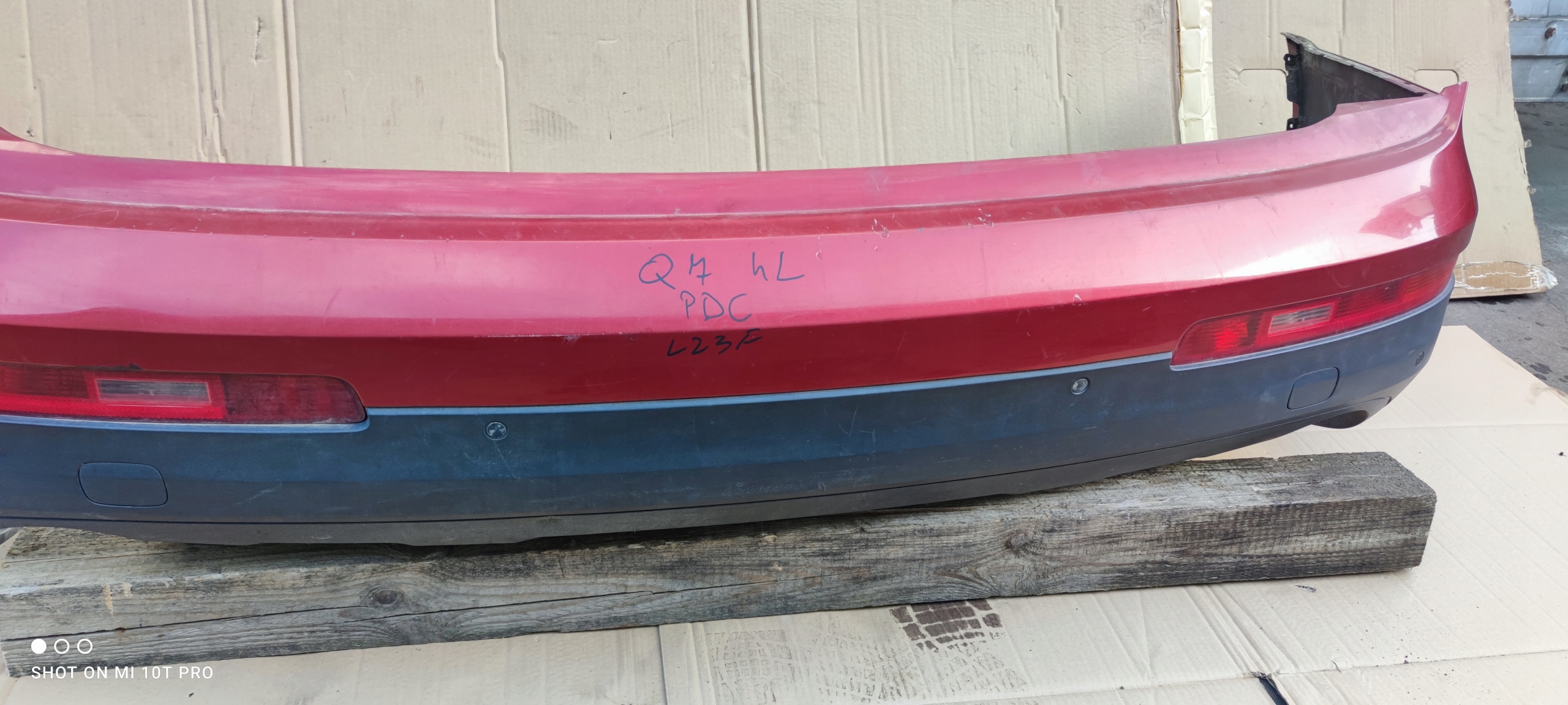 bumper TYLNI rear part AUDI Q7 4L PDC LZ3F KOMPLET