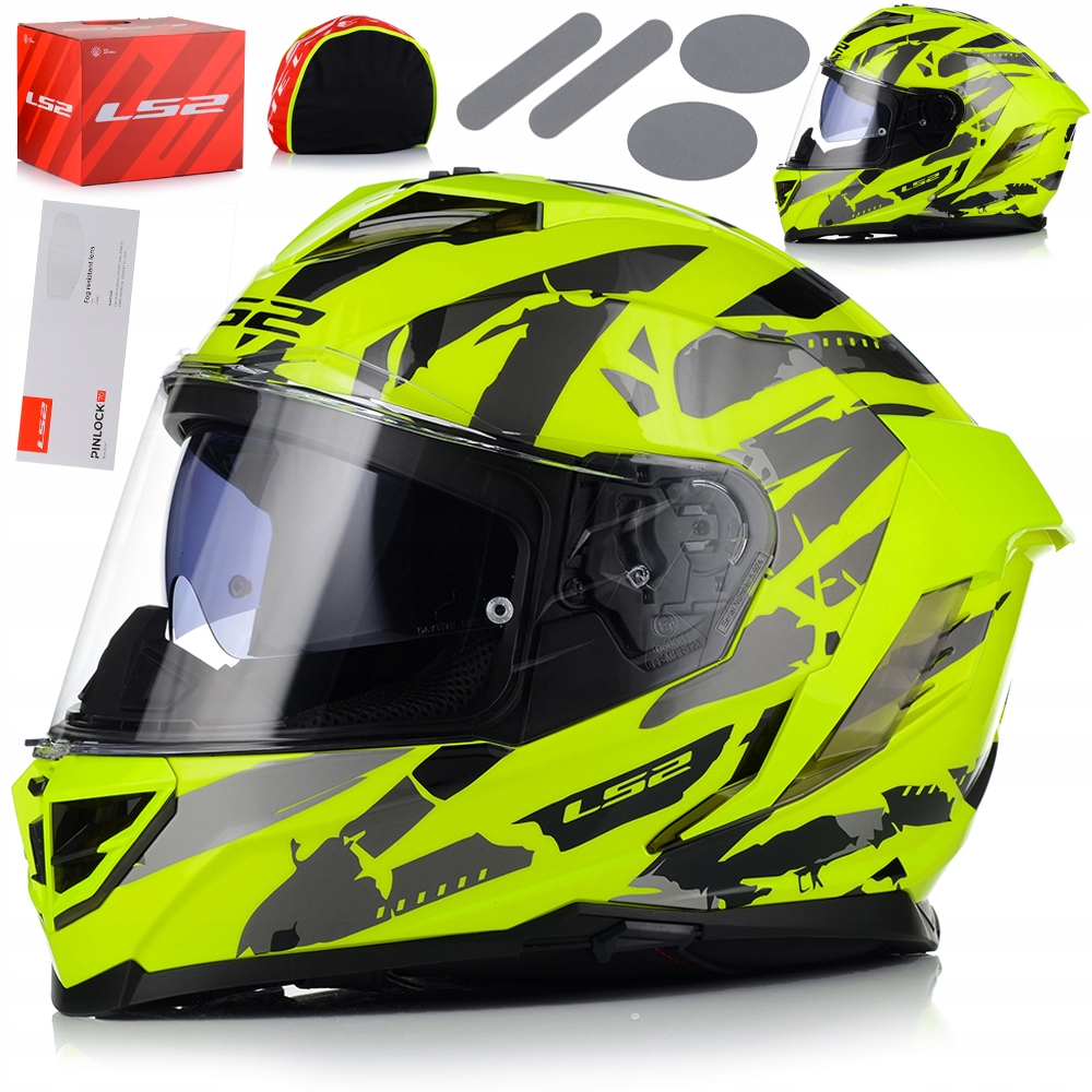 Motocyklová Prilba LS2 FF818 Storm III Kaos Fluo H-v Pinlock Blenda