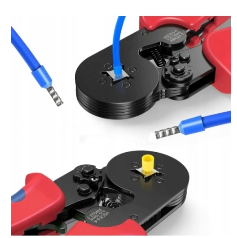 ZACISKARKA PRASKA KONEKTORÓW TULEJEK KOŃCÓWEK KABLI PRZEWODÓW ZESTAW x1200 Maksymalny przekrój przewodu 10 mm²