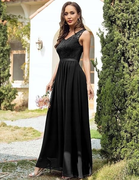 Dámské večerní šaty Dresstells M krajkové na svatební hostina ples