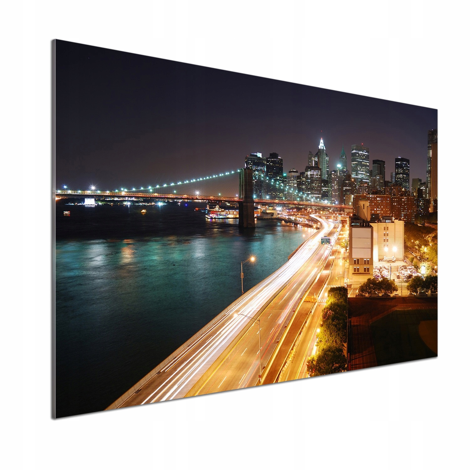 Panel do kuchyne New York v noci 100 x 70 cm Lepidlo