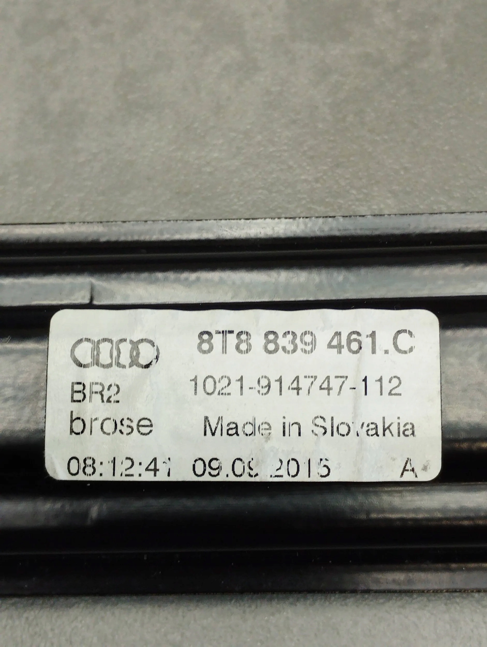 Audi A5 8T mechanism windows left rear part 8T8839461C