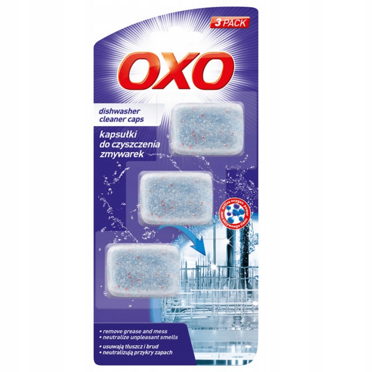 

Oxo Kapsułki do czyszczenia zmywarki 3szt