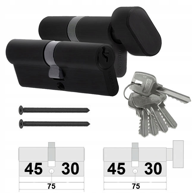 Vložky Komplet 30/45 G30/45 Systém 5KL Černé