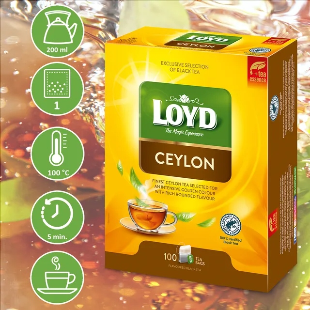 Levně Čaj černý Loyd Ceylon 100 sáčků