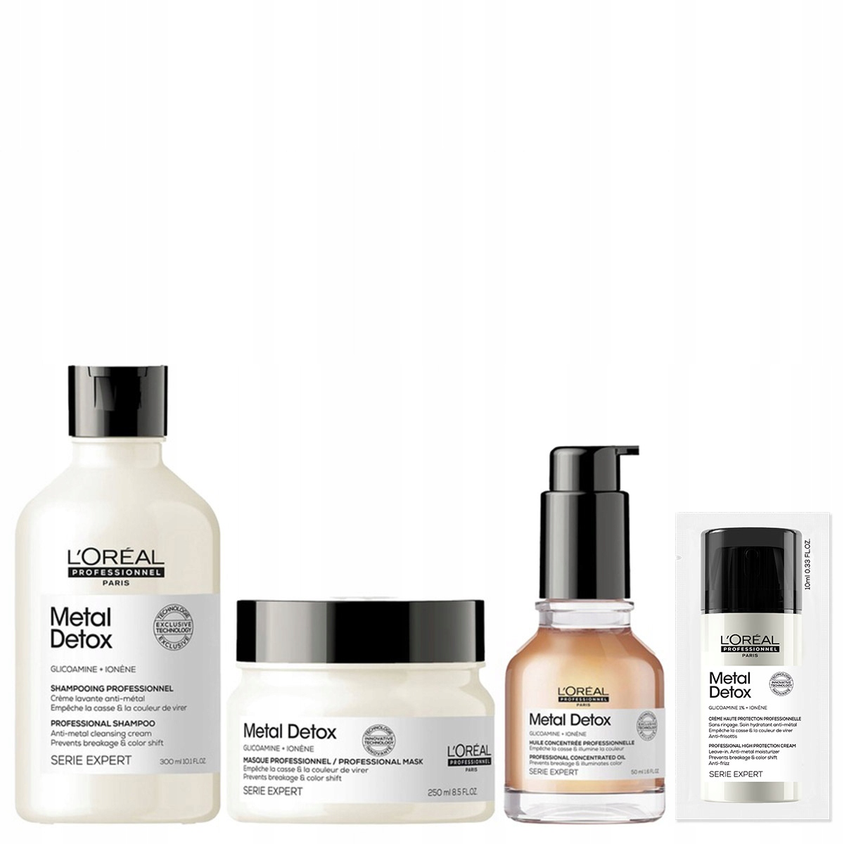 Loreal Metal Detox sada: šampon, maska a olej na vlasy po barvení