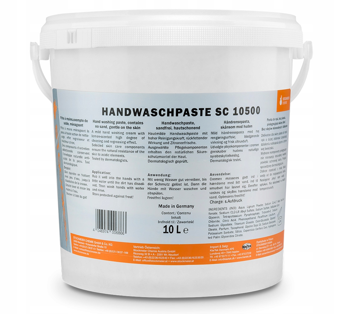 

Pasta Bhp do mycia rąk Cytrynowa 10L Handwash