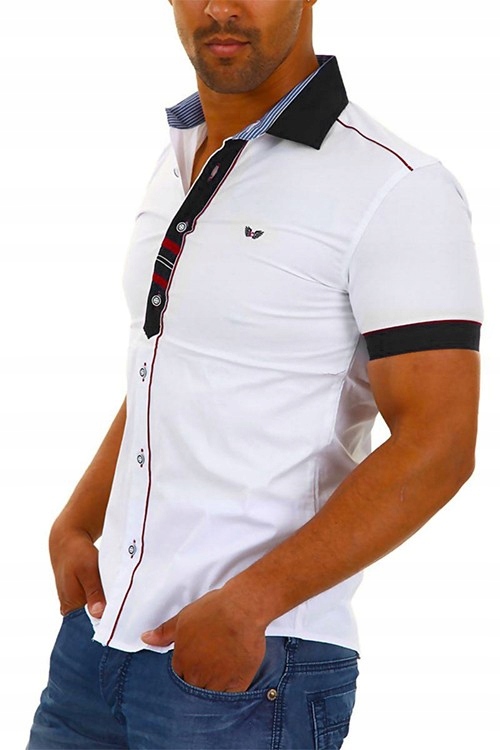 Koszula Męska Elegancka Wesele Ślub Prezent Rozmiar kołnierzyka XXL