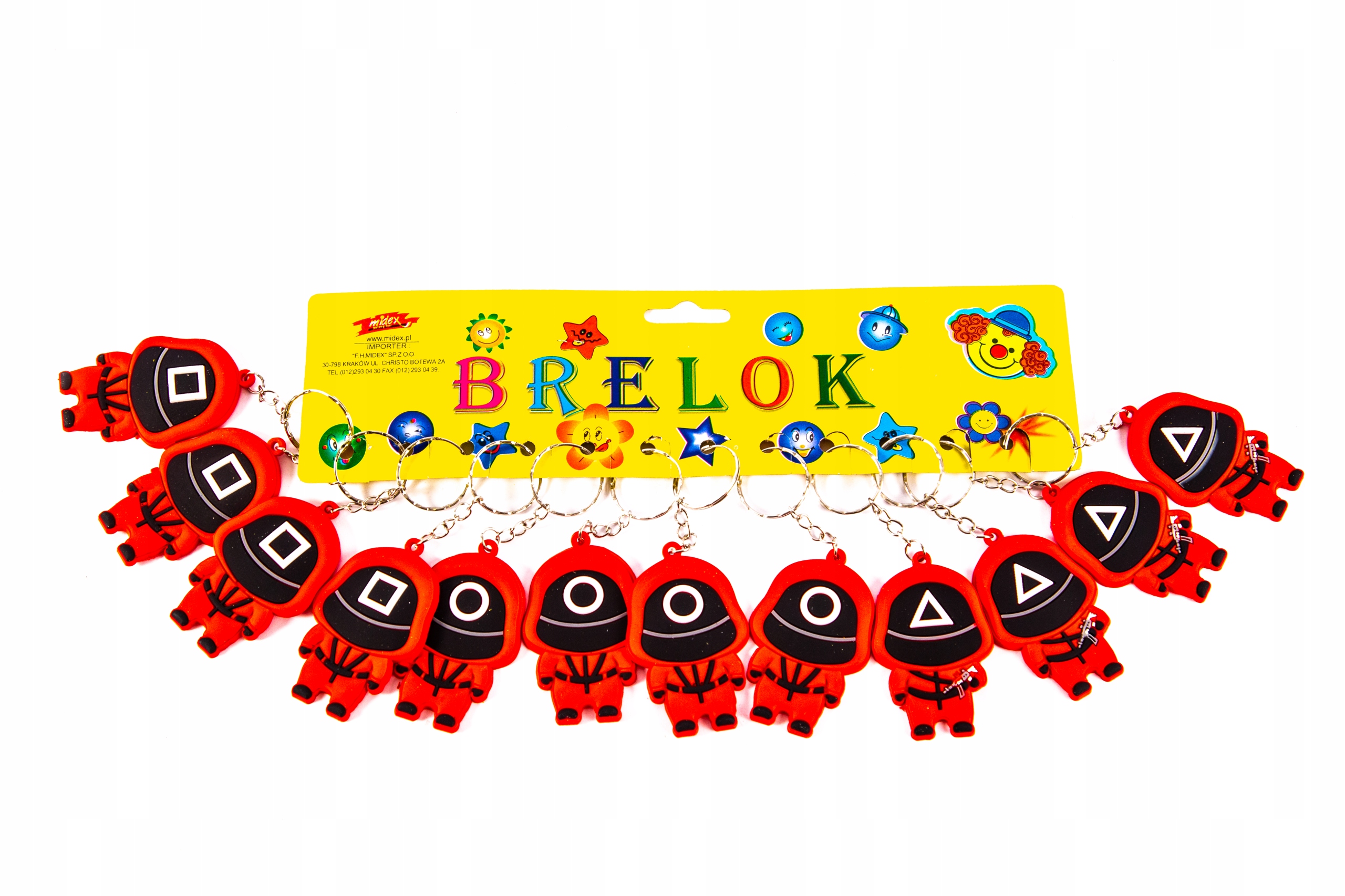 

Squid Game Brelok Gumowa Zawieszka Zestaw 12szt