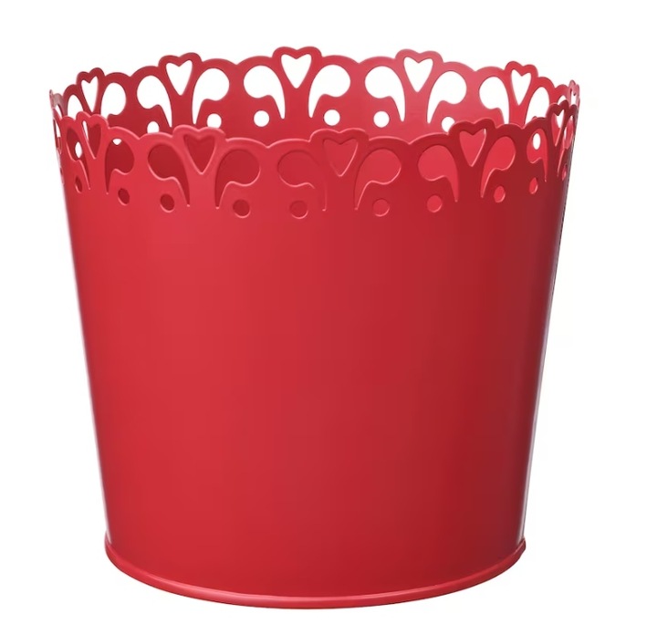 

Ikea Vinterfint osłonka doniczki 12cm czerwona