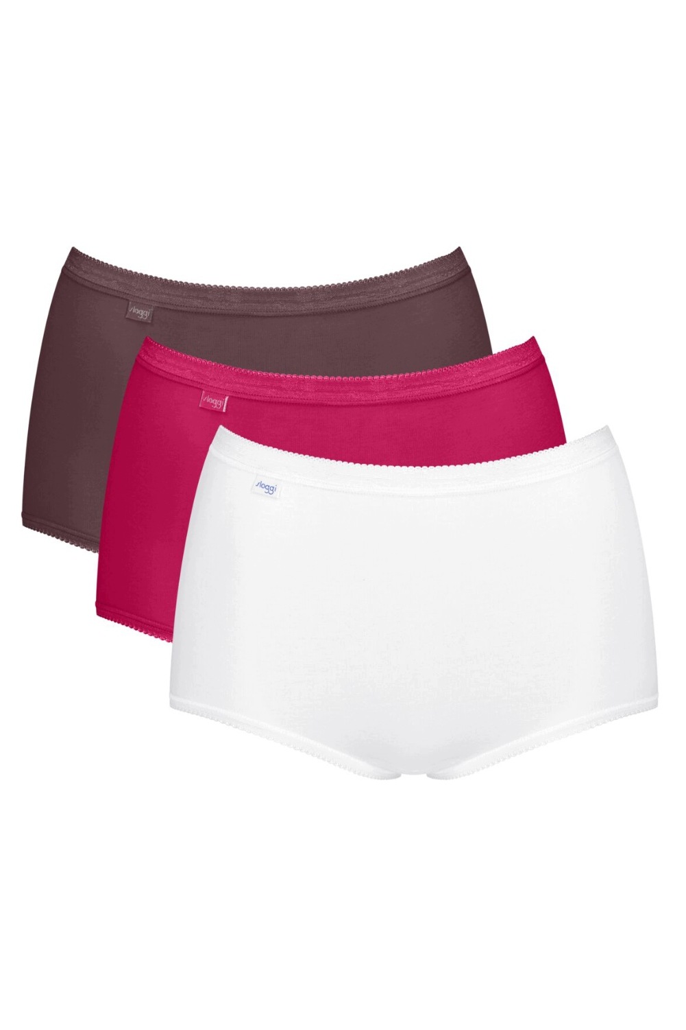 Dámské kalhotky Sloggi Basic+ Maxi 3Pak Mix Barev 0035 50 Mix Barev