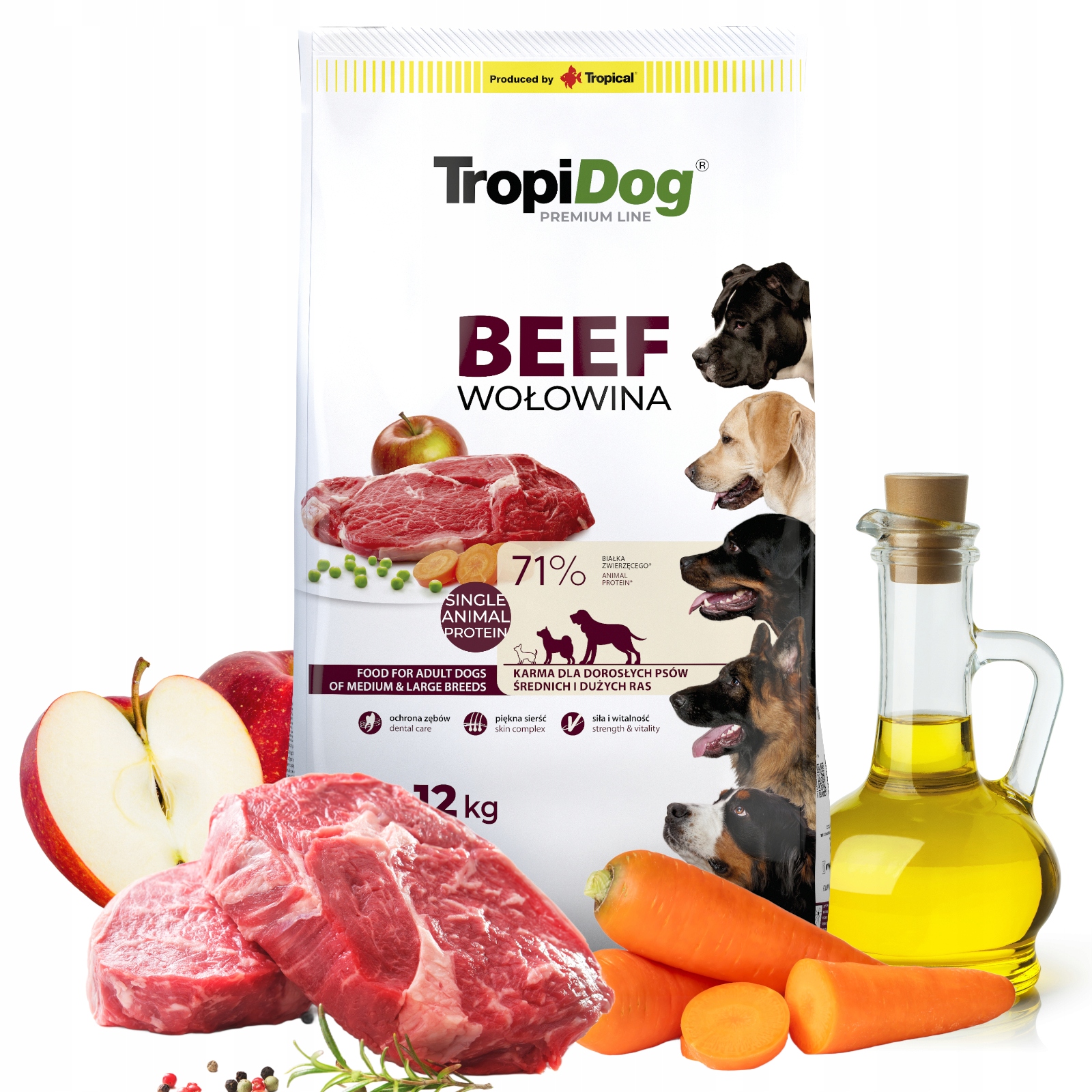 Tropidog Beef 12kg Adult Medium Large Breeds
