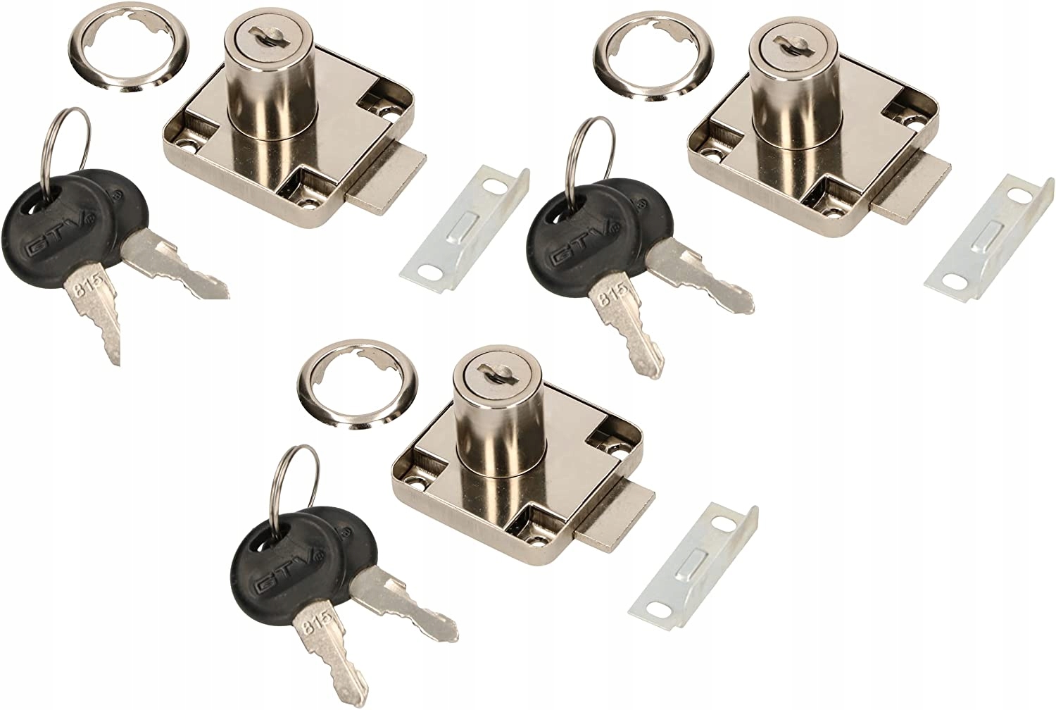 ZAMEK MEBLOWY 40X40 MM KWADRATOWY NAKŁADANY 3 SZT