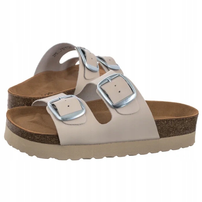 Kožené dámské Nazouváky Wojas Béžová 74147-54