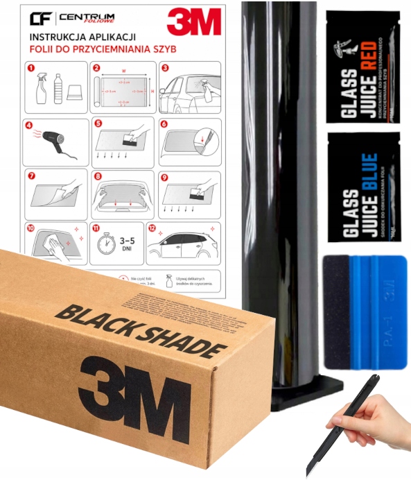 3M Fólie Na Stmívání Automobilových Skel Termosmršťovací 50x500 cm 95%